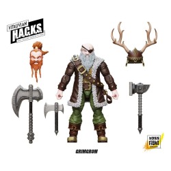 Vitruvian H.A.C.K.S. figurine Dwarf Mercenary Grimgrom Boss Fight Studio