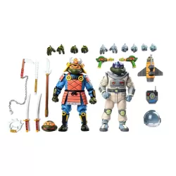 Tortues Ninja (Cartoon) pack 2 figurines Space Adventure & Samurai Turtles Neca