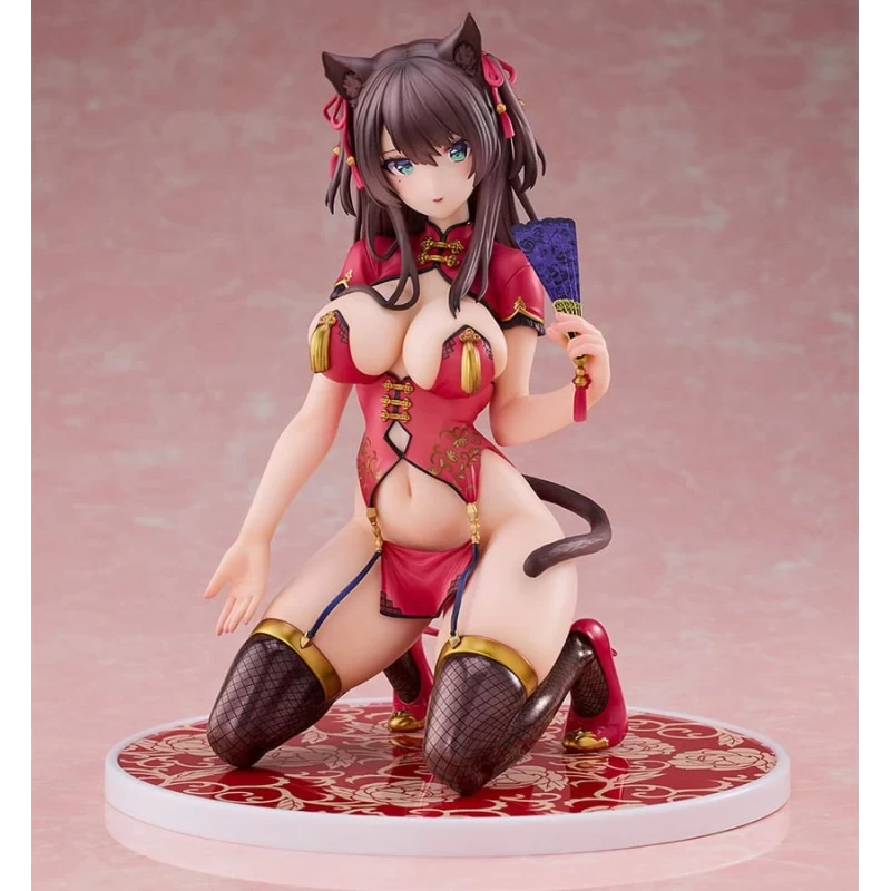 Original Character by Mataro figurine Kuroneko Pink Cat