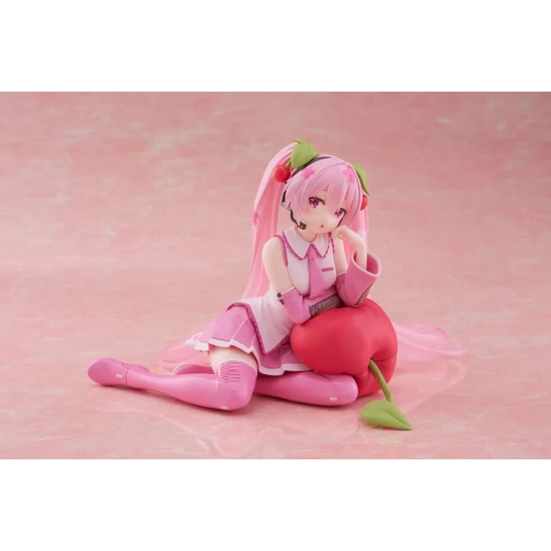 Hatsune Miku figurine Desktop Cute Figure Sakura Miku Cherry Cushion Ver. Taito Prize