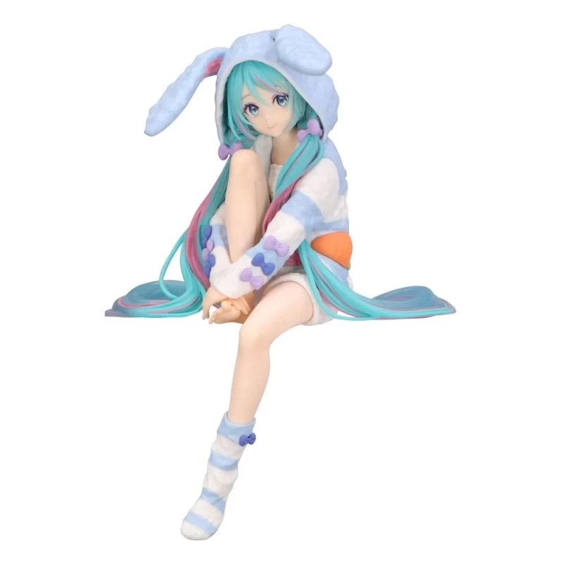 Hatsune Miku figurine Noodle Stopper Rabbit Ear Hood Pajama Blue Color Ver. Furyu