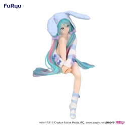 Hatsune Miku figurine Noodle Stopper Rabbit Ear Hood Pajama Blue Color Ver. Furyu