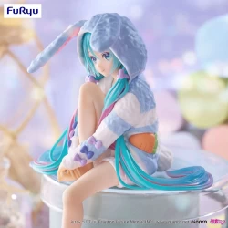 Hatsune Miku figurine Noodle Stopper Rabbit Ear Hood Pajama Blue Color Ver. Furyu