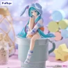 Hatsune Miku figurine Noodle Stopper Rabbit Ear Hood Pajama Blue Color Ver. Furyu